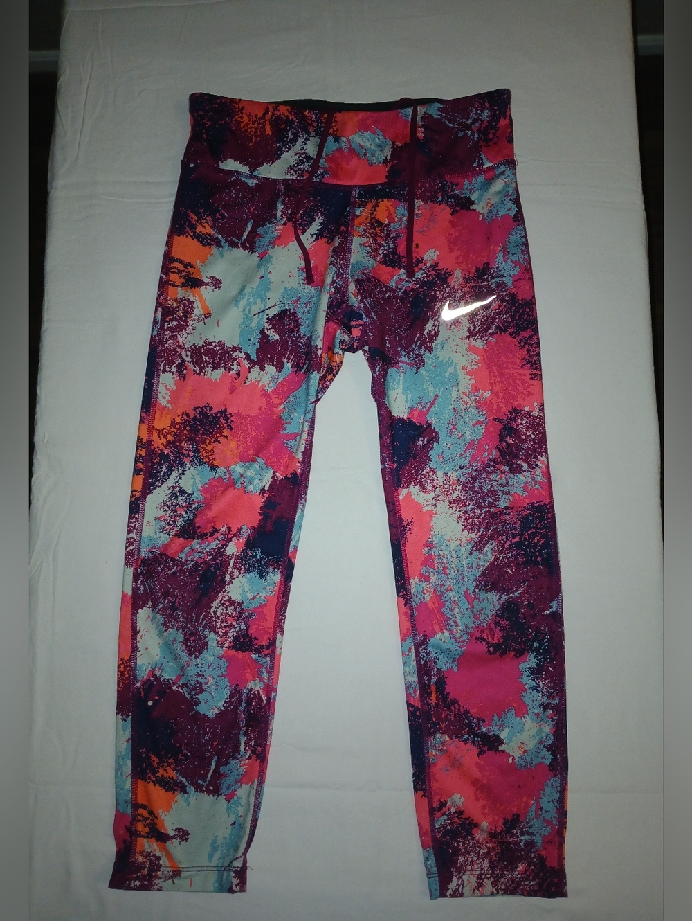 Nike Dri Fit Athletic Womens Splatter Printed Workout Leggings